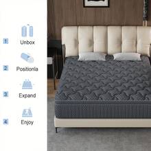 12"/14" Queen Mattres Twin Full Queen King Size Bed Mattress In A Box, Hybrid Pocket Spring Breathable Cotton Layer Mattress For Motion Isolation & Silent Sleep, Lumbar Support & Pressure Relief, Medium Firm - Màu xám than 12 inch - Xem 10