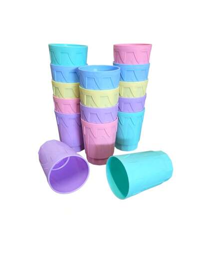 40 vasos reutilizables para toda ocasión en colores pastel , vaso multifuncional resistente a temperaturas frías y calientes