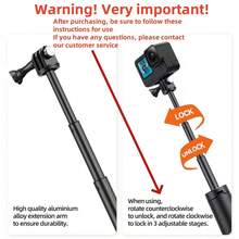 BSLIUFANG Floating Selfie Stick, Underwater Diving Extendable Monopod Tripod With Adapter, Compatible With Gopro Hero, Insta360, OSMO Travel/Selfie Camera Accessories - Black - View 7