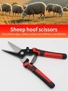 1件装 8英寸红色蹄剪，弹簧式修蹄剪，多用途园艺工具，适用于农场牲畜（山羊、绵羊、羔羊、马、牛）