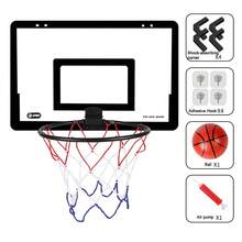 Hanging Indoor Basketball Hoop, Mini Ceiling Mounted Basketball Rim With Net And Ball, Portable Foldable Design For Bedroom, No Assembly Required, Comes With Soft Basketball
