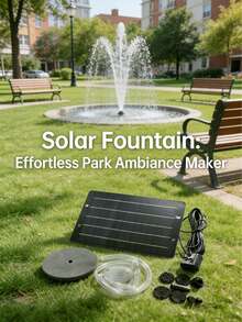 Solar-Powered Fountain For Bird Bath – Free-Standing Floating Water Pump For Garden, 9W Solar Simulation Modeling Pump Pads Xmas,Pond, Pool & Outdoor (Requires Sunlight Use)