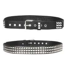 1 件纯色性感 PU 朋克铆钉子弹腰带，时尚街头服饰，适合女性秋季、秋季、万圣节 - 彩色 - 查看 16