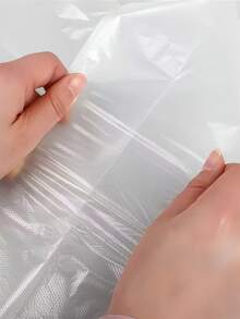 100个/50个装，尺寸可选，透明白色塑料食品包装袋，购物袋，便携式储物袋，白色提手背心袋，底部耐高温密封，承重力强，防漏 - 白色 - 查看 4
