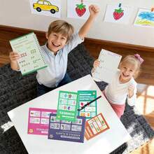 Preschool Learning Activities Educational Workbook - Toddler Prek Montessori Handwriting Practice Activity Tracing Toys Busy Book For Kids, Autism Learning Materials And ABC Learning Book 6PCS - 彩色 - 查看 5