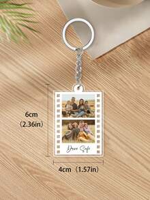 1个定制照片钥匙扣 - 5种款式，个性化照片吊坠，独特纪念品，定制照片钥匙扣，送给朋友、家人的礼物，生日礼物，情人节礼物，个性化定制礼物，情侣礼物，适用于家居、办公室、车钥匙等，情人节男士礼物，男友礼物，个性化配饰，背包吊坠，圣诞礼物，个性化礼物，实用时尚 - 彩色 - 查看 20