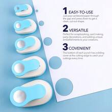 1PC Circle Paper Punch;Lever Action Craft Punches For Paper Crafting Scrapbooking, A Versatile Crafting Tool Perfect For Adding Precision-Cut Circles To Your Projects 6 Sizes Available - Multicolor - View 8