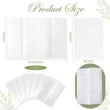 130pcs Kraft Paper Envelopes, Pre-Folded Kraft Paper Envelope Liners, Suitable For 5x7 Inch Invitations, Clear Unprinted Wedding Invitation Envelopes, Suitable For Weddings, Baby Showers, Birthday Invitations - Transparent - View 2