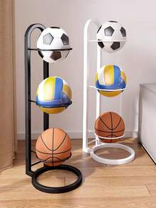 Multi-Function Ball Storage Rack, Easy To Install Basketball Display Rack, Portable Outdoor Ball Stand, Can Hold Basketball, Soccer Ball And Volleyball, Durable Home And School Storage Solution - Home Gym/Sports Room Accessory - Holiday Gift