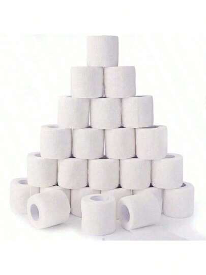 1/6/12 Rolls White Elastic Self-Adhesive Bandage, Breathable Soft Non-Woven Self-Adhesive Bandage