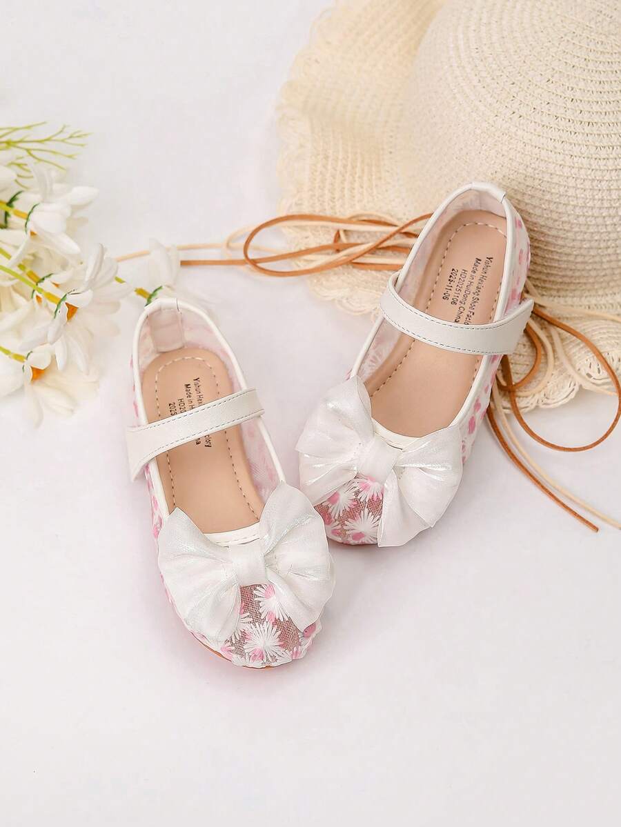 1双春季女式/学生舒适系带平底鞋，婴幼儿鞋，时尚童鞋，幼儿系带布鞋，小女孩玛丽珍平底布鞋，婚礼花童平底鞋 - 白色 - 查看 1