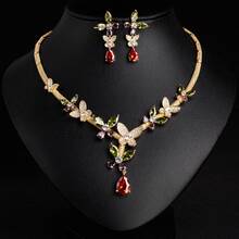 3pcs/Set Women's Fashion Jewelry Set, Jewelry Set, Accessories, Accessory Set, Diamond Necklace, Pendant, Jewelry, Necklace, Earrings, Jewelry Set, Women's Jewelry, Wedding, Wedding Accessories, Suitable For Women/Bride/Bridesmaid/Holiday/Party/Wedding/Banquet Wear, Gift - Jewelry Set - View 3