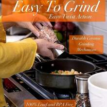 Pepper Grinder, Household Sea Salt Ginder, Glass Spice Grinder, Manual Pepper Mill, Spice Crusher, Reusable Spice Bottle For BBQ Picnic Camping, Kitchen Gadgets, Valentine's Day Gifts(Random Color)