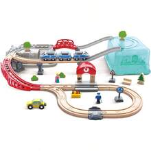 Pista de Tren Hape con grua magnetica elevadora para Trenes Camiones y Carga para niños a Partir de 3 años MulticolorToque real, tren genial - Multicolor - Ver 2