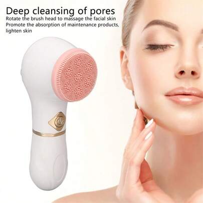 电动毛孔清洁器，黑头去除器，洁面刷，深层清洁美容仪，便携式面部按摩器（需2节AAA电池，不包含在内）