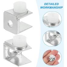 XISH OSALADI 40 Clips De Retención De Vidrio De Aleación De Zinc Soportes Para Estantes De Vidrio Para Baño Fijos Estables Para Ducha Y Muebles - 1.50X1.30X1.20CMx2pcs+como se muestra x 2 piezas - Ver 4
