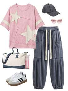 Boho Harem Pants: Drawstring Waist & Side Pockets In Cotton-Blend For Casual Vacations, Relaxed Style And Everyday Comfort For Women. - Màu sắc hỗn hợp - Xem 5