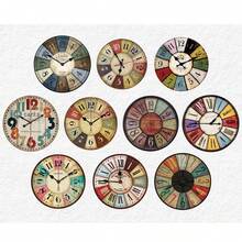 1 Stück Vintage Uhr Aufkleber Set, Zeitskala Serie, geeignet für Geschenke, Büro, Zuhause, Markierungen, Etiketten, Klassenzimmer, Unterhaltungsspielzeug, Studententagebücher, kreative Retro Deko DIY Aufkleber - Verschiedenfarbig - Übersicht 11