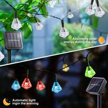 Solar Rhinestone Light, Solar Outdoor Decoration, 8 Lighting Modes, Suitable For Gardens, Camping, Parties, Independence Day, Christmas, Weddings, Dances, Birthdays, Courtyard Decoration, IP65) Waterproof - Multicolor - View 7