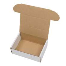 50 Pcs White Outside Yellow Inside Corrugated Paper Boxes - 6x4x2 Inch (15.2*10*5cm) For Shipping Packaging Storage Use - 預設 - 查看 10