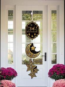 1 món đồ trang trí treo cửa Eid Mubarak màu đen và vàng, mặt dây chuyền trang trí cửa Eid Al-Fitr, bảng giấy chúc mừng Eid, cờ treo hiên nhà, thiết kế đèn lồng trăng sao, vật dụng trang trí Ramadan, phông nền treo tường tiệc Eid, trang trí nhà cửa Ramadan 2026, trang trí phòng, đồ trang trí treo Eid, quà tặng tiệc Eid Al-Fitr, đồ dùng tiệc Eid, trang trí Eid Mubarak, trang trí Eid Al-Adha - Eid đen và vàng - Xem 6