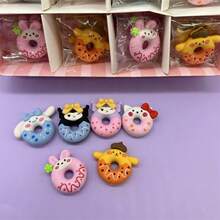 1个动漫甜甜圈橡皮擦，可折叠可拆卸，用于去除食物残渣，文具用品，款式随机，新年礼物，情人节礼物，复活节礼物