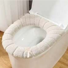 1 件通用马桶垫，加厚浴室马桶盖垫，可洗浴室装饰秋季装饰