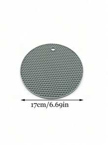 硅胶耐热餐垫 - 圆形防滑隔热垫，适用于厨房台面和餐桌，多用途隔热垫，可放置热菜，也适用于户外野餐和烧烤。