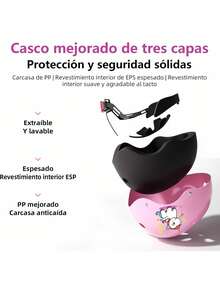 Casco de Bicicleta para niños con Pegatinas DIY, Rodilleras, Coderas y muñequeras para niños de 3 a 8 años. Ideal para Patines, Ciclismo, monopatín, Bicicleta y Scooter.,36694044 - Multicolor - Ver 5