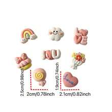 Set de 8 imanes de nevera rosas y lindos para el Día de San Valentín, imanes para pizarra blanca para refrigerador, aula, cocina, accesorios magnéticos decorativos lindos, decoración y regalos para el Día de San Valentín - Multicolor - Ver 6