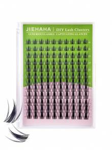 120 piezas Grupos de pestañas de hada estilo manga C Curl, mezcla de 8-16mm, pestañas naturales y suaves, pestañas postizas individuales DIY fáciles de usar y reutilizables para maquillaje diario - Multicolor - Ver 12