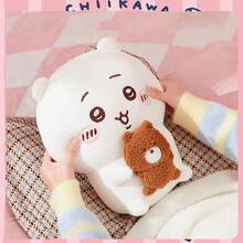 Miniso 1个道具风格毛绒娃娃 | 手持小熊配件 + 可爱刺绣表情，柔软蓬松面料，卧室装饰/沙发靠垫/治愈礼物 - 彩色 - 查看 4