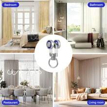 XISH Kichvoe 10 Piezas Accesorios para Cortinas Rodillos Portadores De Metal Polea De Riel De Cortina Rodillo De Rueda Deslizante Planeador De Pesado Vehículo De Transporte - como en la foto - Ver 7