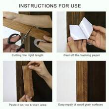 XISH BOMEI PACK 2 Rollo de Cinta de Reparación de Grano de Madera Color Madera de Begonia 5cm x 10m por rollo Parche Autoadhesivo de Reparación para Muebles Suelos Armarios Ventanas Puertas - como en la foto - Ver 6