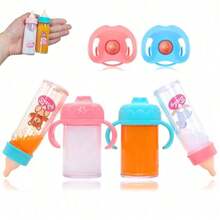 Newborn Baby Magical Milk Bottle Set, Includes 1 Milk Bottle, 1 Juice Bottle, 1 Toy Pacifier, Doll Accessories, With Disappearing Milk And Juice Effects, Best Holiday/Birthday Gift (Colors & Others Random),Baby Alive,Baby Doll Carrier,Doll Accessories Doll - Multicolor - View 8