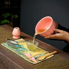 1 pezzo/4 pezzi/7 pezzi Set da tè Matcha, include Ciotola Matcha, Frusta Matcha, Tazza Matcha, Mescolatore, Cucchiaino da tè, Set Ciotola da tè, Strumenti per la preparazione del Matcha, Strumenti per dessert e bevande, Confezione regalo giapponese, Set per mescolare Matsukane Matcha, Regalo per amanti del Matcha - Multicolore - Visualizzare 5