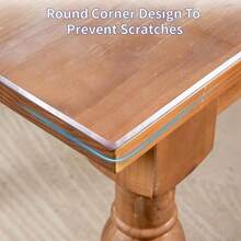 14 X 24 Inch Clear Table Cover Protector 2mm Thick Clear Desk Mat Plastic Table Cover Vinyl Table Protector Desk Mats On Top Of Desks - 16英寸 x 48英寸 - 查看 5