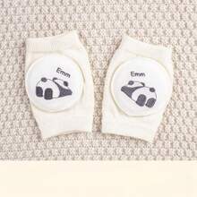 Children's Pure White Embroidered Knee Pads, Unisex Sports Protective Gear, Anti-Fall Foam Elbow Pads, Mesh Baby Crawling Knee Pads - Multicolor - View 5