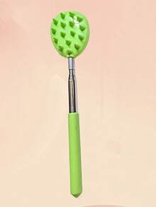 可伸缩仙人掌背部按摩器，配有 1/4 英寸和 1/2 英寸可伸缩尖刺 - 男女通用，高强度 PVC 材质，单手操作，长度可调节，便携式背部按摩器，适用于床上、沙发上、旅行中 - 耐用的仙人掌造型设计