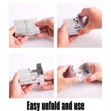 4件套超轻折叠口袋炉 | 适合户外露营和野外生存，配有便携式铁质炉头，可燃烧木柴，不接触食物，是生日、新年、圣诞节的理想礼物 - 彩色 - 查看 7