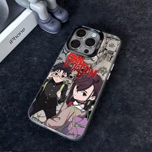Funda de Teléfono Popular Anime DAN DA para Modelos de  16, 15, 14, 13, 12, 11 Pro Max, X, XR, XS Max, 8 y 7 Plus, con Parte Trasera Mate Duradera para Resistir Desgaste y Rotura H1S7 - Colores mixtos - Ver 6