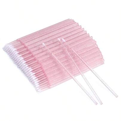 100pcs/Pack Micro Eyelash Brushes - Black Micro Mascara Wands - Disposable Micro Brushes - Micro Eyelash Lift Brushes - Ultra Fine Fiber Lash Brushes, Suitable For Eyelashes, Eyebrows, Eyeshadow, Can Be Used As Spiral Brushes.,Giveaways