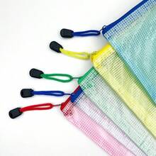 Extra Large Grid Waterproof Zipper File Bag - A3/A4/A5/A6 Transparent Student And Professional File Organizer, Perfect For Storing Paper And Materials. - Multicolor - View 3