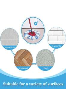 [Microfiber | Deep Cleaning] 1/2 Pieces Microfiber Mop Head Replacement | Home Times, Deep Cleaning, Machine Washable | Compatible With O-Cedar/Viledo EasyWring Spin Mop, Dual-Tank Series Mop Head Replacement, Easy To Replace, Compatible With Dual-Tank Systems