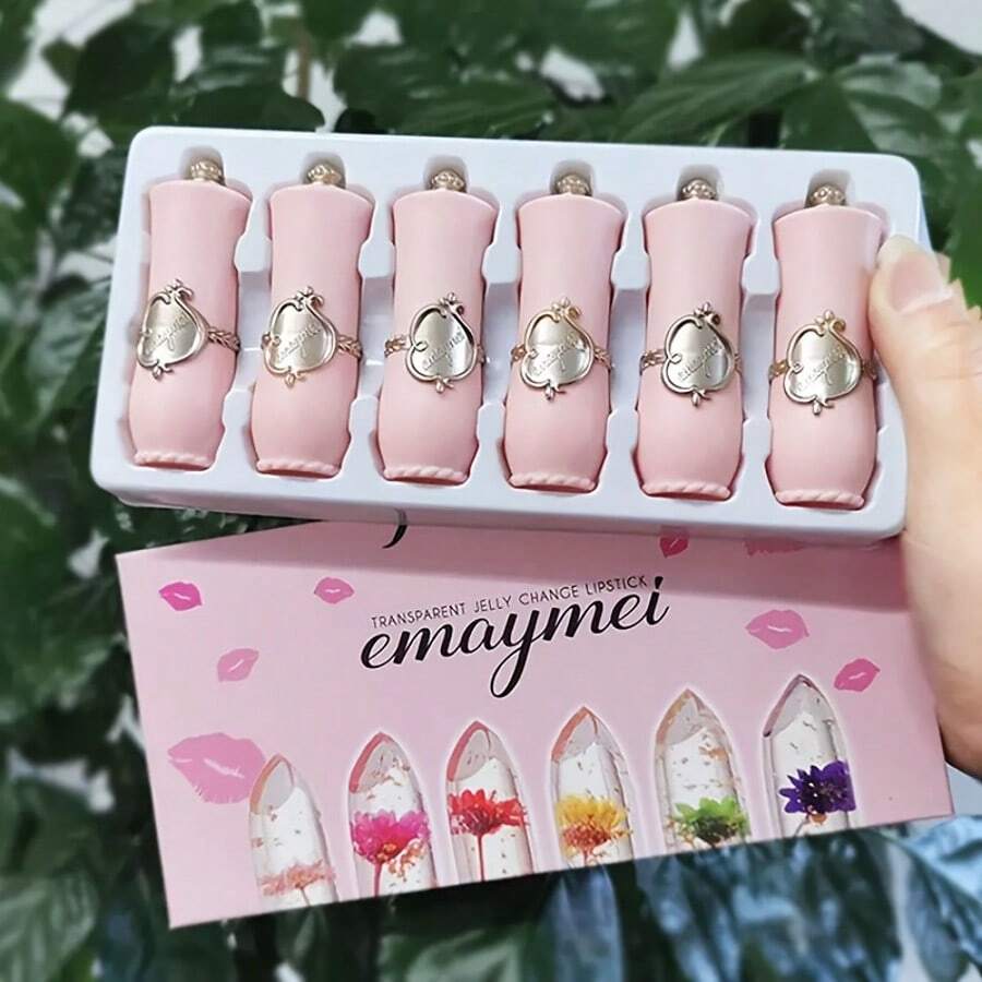 A 6pcs Transparent Petal Lipstick Set, Which Can Moisturize Lips For A Long Time And Prevent Dryness. It Is A Necessary Cosmetics In Autumn And Winter And A Perfect Gift For Mother'S Day - 6-pack color changing lip balm - 查看 1