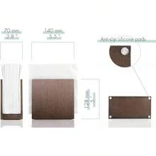 GYJ Rustic Natural Walnut Wood Napkin Rings For Dining Table 183