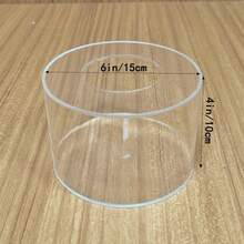 1个4英寸高透明亚克力蛋糕架，可填充蛋糕，蛋糕增高架，蛋糕层架，圆形蛋糕架，婚礼蛋糕架，圆柱形蛋糕架，适用于派对和生日派对 - 無色 - 查看 13