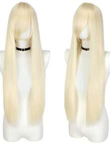 Universal Cosplay Wig Synthetic Heat Resistant Fiber Wig 40 Inch/100cm Long Straight Fashion Women's Costume Wig (Red) - Multicolor - View 19