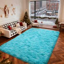 WISH TREE 8x10 Area Rugs For Living Room, Fluffy Shaggy Rug Soft Carpets, Big Rugs For Bedroom Dorm Home Decor Aesthetic Teal Blue - 水鴨藍 - 查看 3
