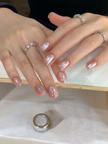 2件套美甲套装，包含高透明度日光水晶电镀粉、超亮电镀粉，可打造闪亮美甲效果（高光效果）、美人鱼粉色纯色、闪亮指甲油凝胶颜料。 - 彩色 - 查看 2